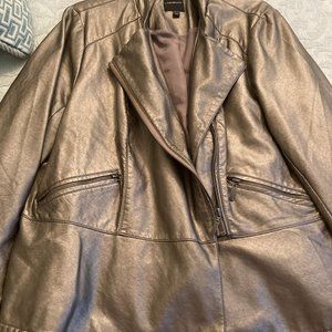 Gold Metallic Moto Jacket Lane Bryant, size 18/20